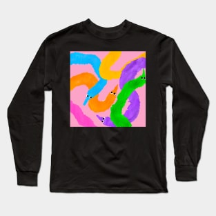 Worm Party! | Rainbow Worms Long Sleeve T-Shirt